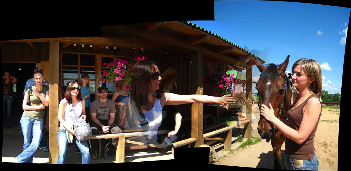 Летний корпоративный праздник - 2008 на конной базе "Аванпост"