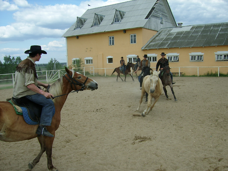 Летний корпоративный праздник - 2008 на конной базе "Аванпост"