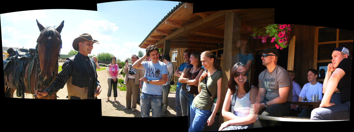 Летний корпоративный праздник - 2008 на конной базе "Аванпост"